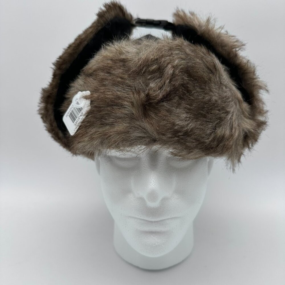 Soul of Adventure Faux Fur Lined Winter Cold Weather‎ Trapper Hat, OSFM, Black